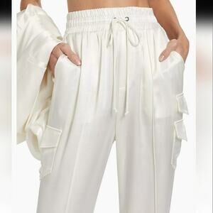 NWT$395 Cinq a Sept Sarie Cargo Pocket Track Pants Sz Large